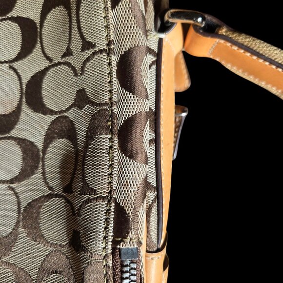 2003 Coach Signature Canvas Flight/Camera Shoulder/Crossbody Bag - Picture 4 of 8